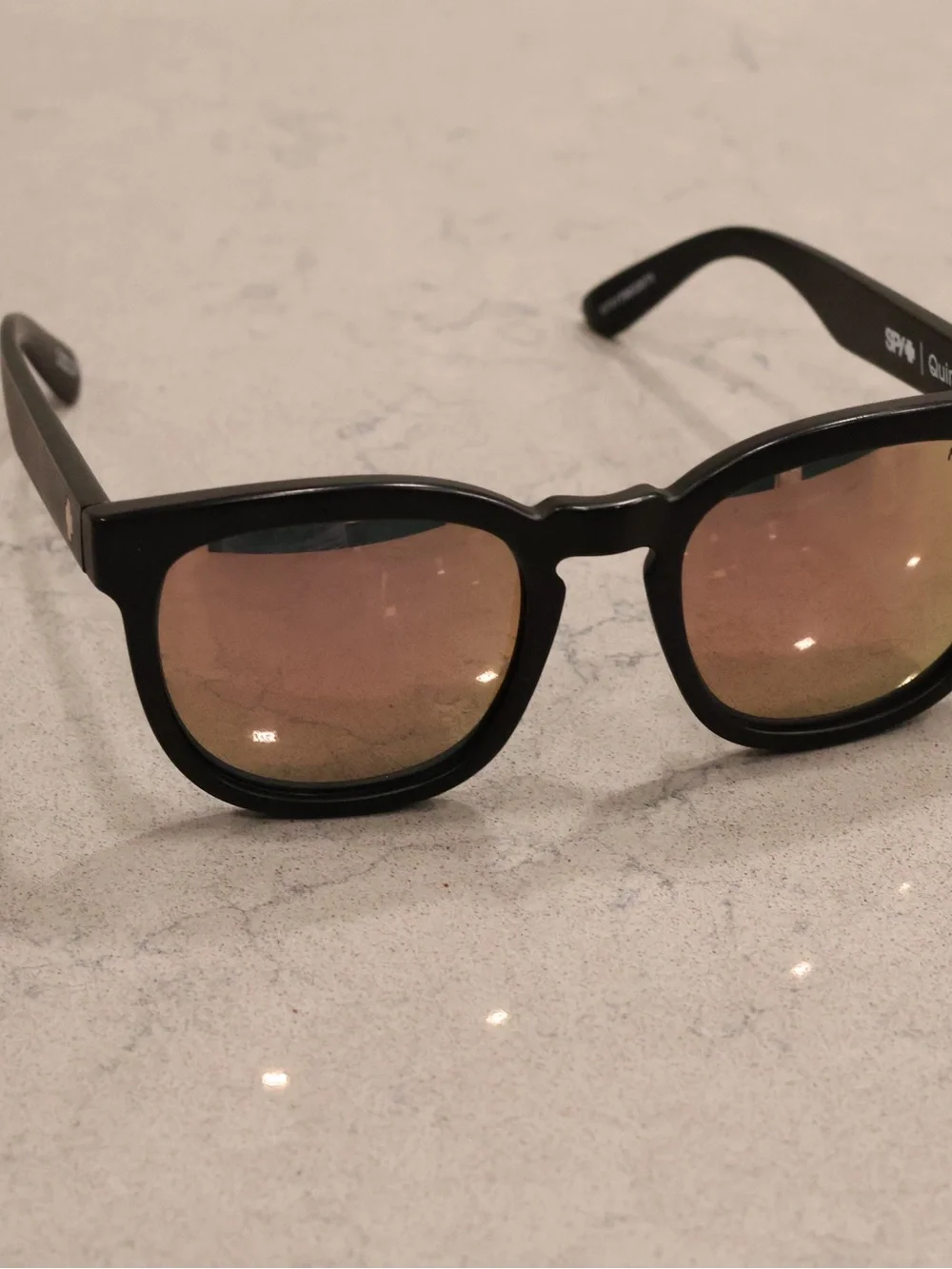SPY+ Quinn Sunglasses Black Frame Happy Lens FUSE Polarized Style